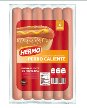 SALCHICHAS HERMO 6UND WIENERS LARGA