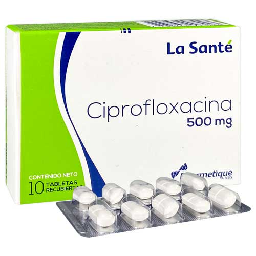 CIPROFLOXACINA 500MG X 10TABL LA SANTE