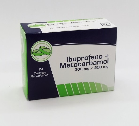 IBUPROFENO METOCARBAMOL 200MG 500MG X 24TABL COASPHARMA