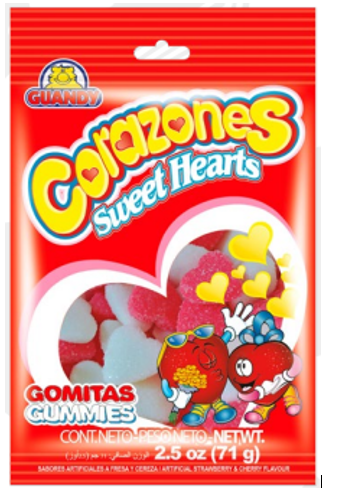 GOMITAS GUANDY 71GR CORAZONES