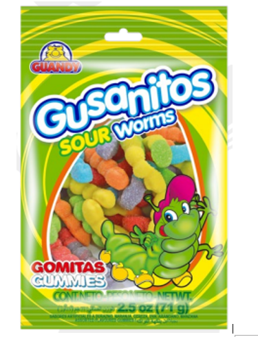 GOMITAS GUANDY 71GR GUSANITOS