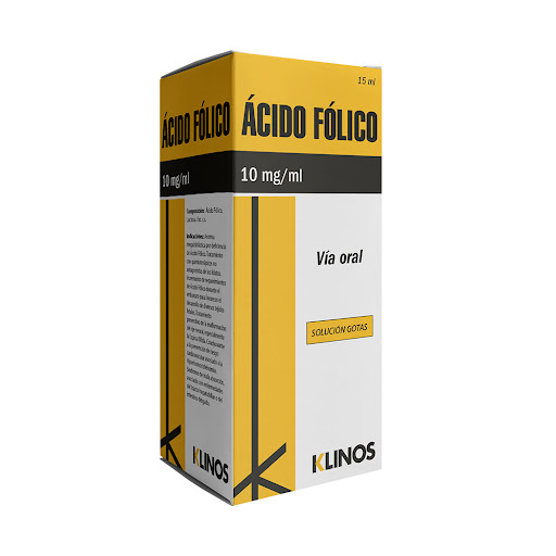 ACIDO FOLICO 10MG X 15ML SOL GOTAS KLINOS