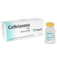 CEFTRIAXONA 1G X 1AMP SOL INY I.M I.V VITALIS