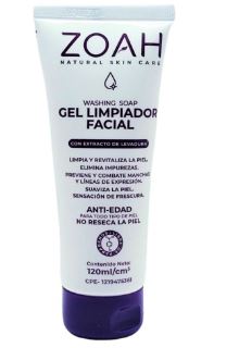 GEL FACIAL ZOAH 120ML LIMPIADOR 