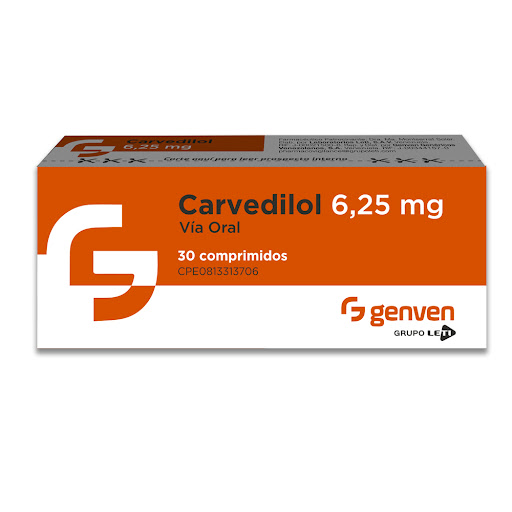 CARVEDILOL 6,25MG X 30COMP GENVEN