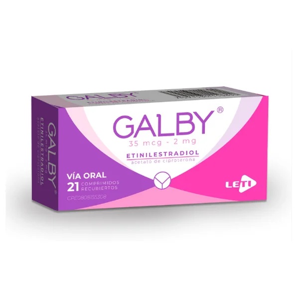 GALBY 3MCG 2MG X 21COMP CIPROT ETINIL LETI