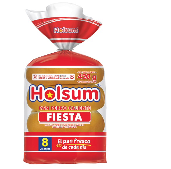 PAN HOLSUM 420GR PERRO CALIENTE FIESTA