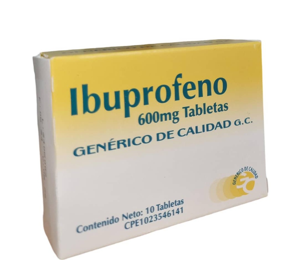 IBUPROFENO 600MG X 10TABL GENERICO DE CALIDAD