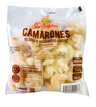 CAMARONES CARIBANA 400GR PELADOS Y DESVENADOS