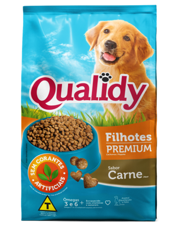 ALIMENTO P/PERRO QUALIDY 900GR CARNE CACHORRO