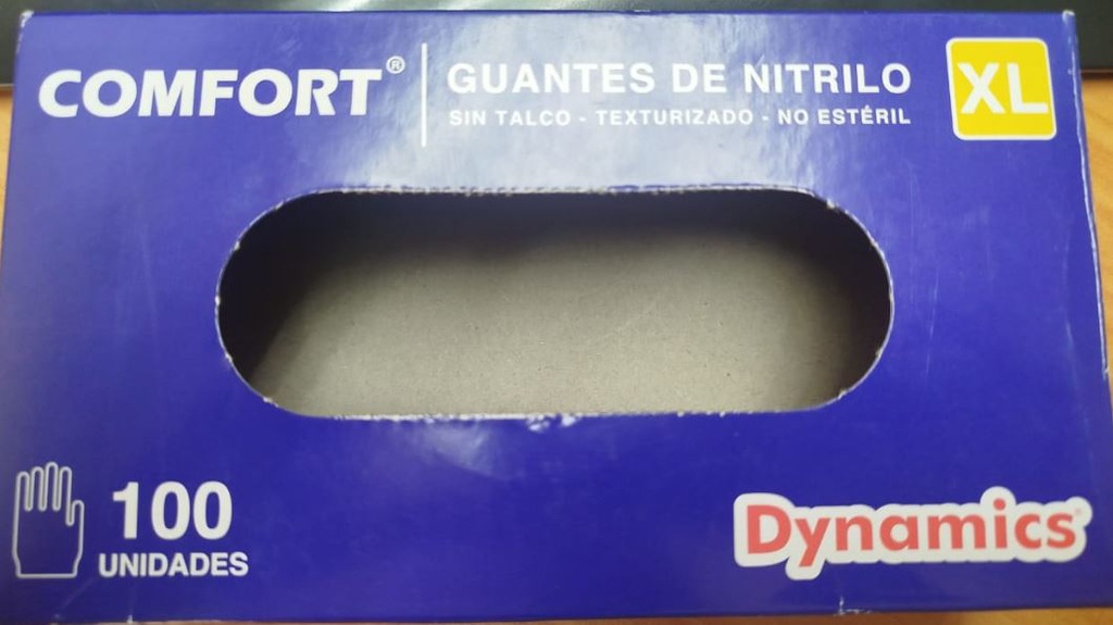 GUANTES DE NITRILO 100UND AZUL XL DYNAMICS