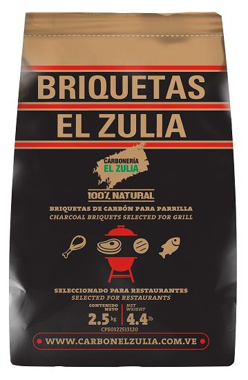 BRIQUETAS DE CARBON EL ZULIA 2,5KG