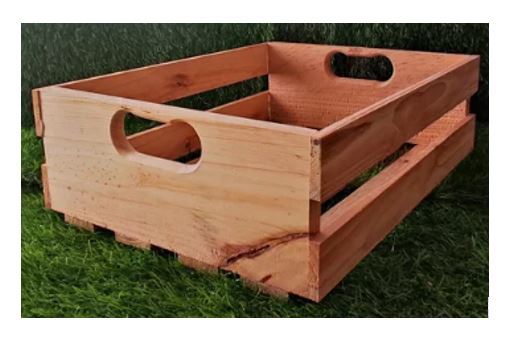 CESTA DE MADERA GRANDE 50CM X33CM GUACAL