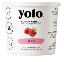 YOGURT GRIEGO YOLO 680GR FRESA