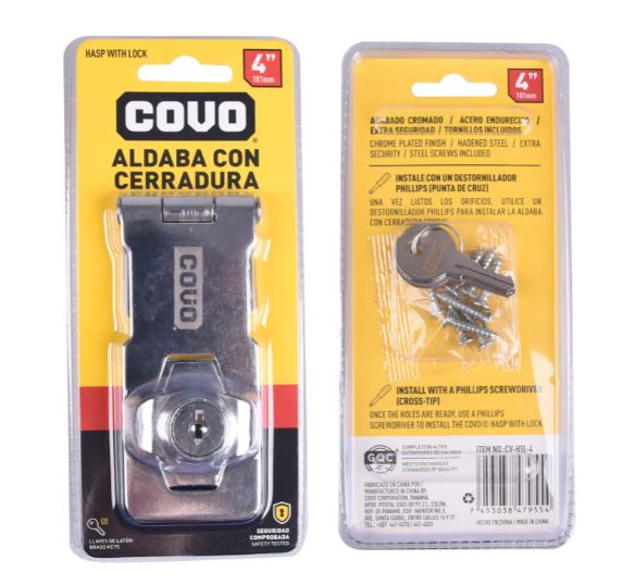 ALDABA COVO 4PULG CON CERADURA  4-617 