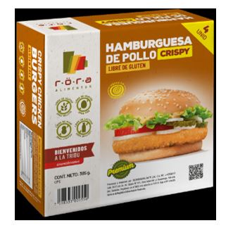 HAMBURGUESA CRISPY RORA 385GR GLUTEN FREE