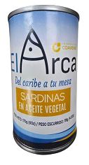 SARDINA EL ARCA 170GR ACEITE VEGETAL