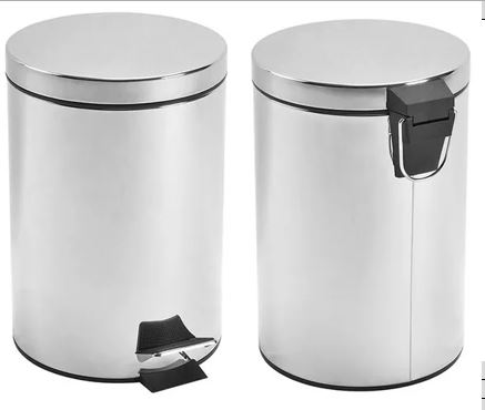 PAPELERA TAJANARA 12LT ACERO INOXIDABLE