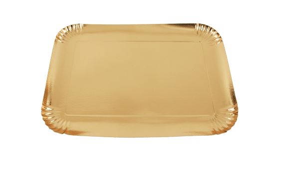 BANDEJA DORADA 25UND NRO7 38X30CM