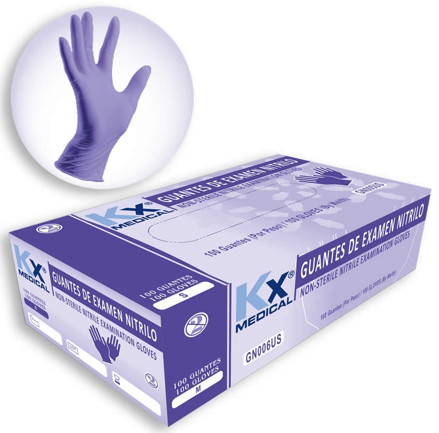 GUANTES DE NITRILO 100UND S MAXGLOVES KXMEDICAL