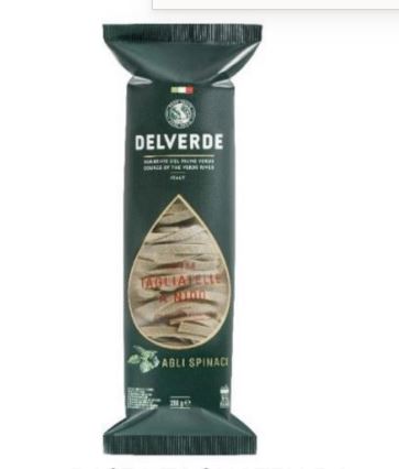 PASTA DELVERDE 500GR TAGLIATELLE SPINACI A NIDO NRO 134 