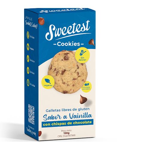 GALLETAS SWEETEST 150GR VAINILLA C/CHISP CHOCO