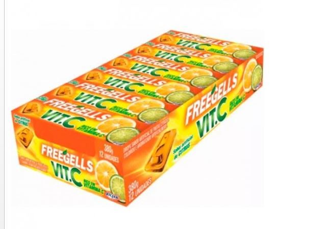 CARAMELOS FREEGELLS 12UND 334GR VITA-C 36D