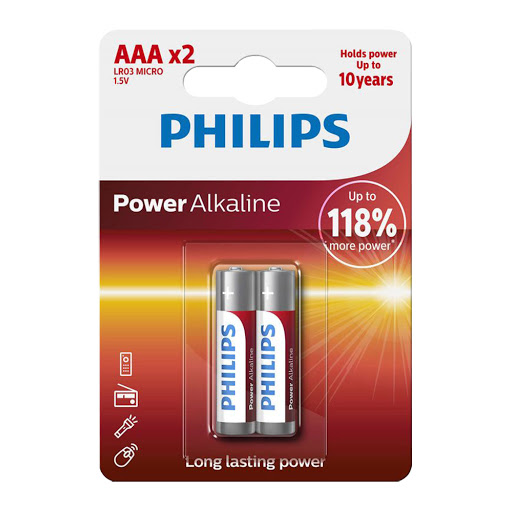 PILA AAA ALCALINA PHILIPS 2UND