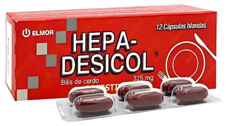 HEPADESICOL 325MG X 24CAPS ELMOR