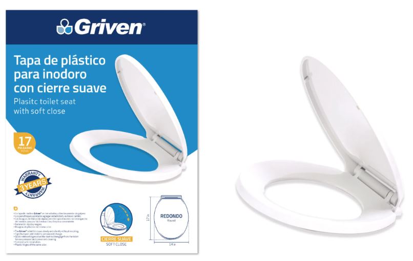 ASIENTO SANITARIO GRIVEN REDONDO CIERRE AUTOMATICO 