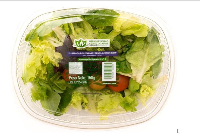  ENSALADA LECHUGA  HIDROPONIAS 150GR C/CHERRY MIXTA