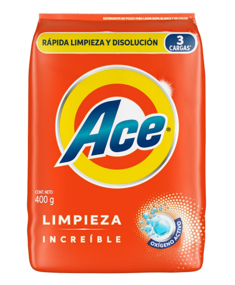 DETERGENTE ACE 400GR POLVO LIMP INCREIBLE [
