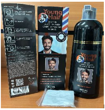 CHAMPU YOUNG HAIR 400ML BARBA Y CABELLO NEGROS