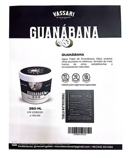 HELADO VASSARI 350ML GUANABANA SIN AZUCAR