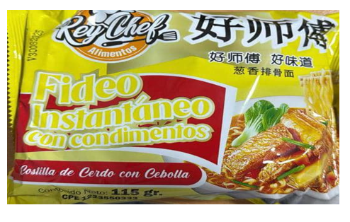 FIDEOS INST REY CHEF 115GR COSTILLA DE CERDO CON CEBOLLA