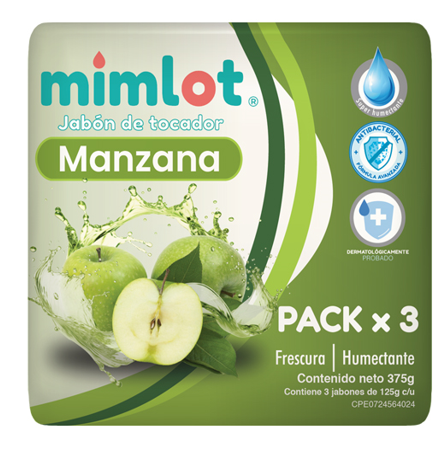 JABON MIMLOT 375GR MANZANA TRIPACK