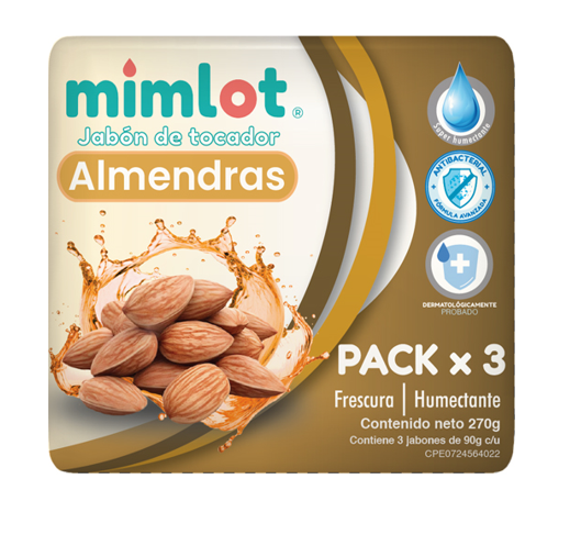 JABON MIMLOT 270GR ALMENDRA TRIPACK