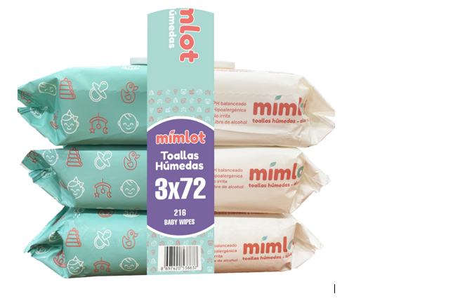 TOALLAS HUMEDAS MIMLOT 3X72UND ALOE VERA TRIPACK