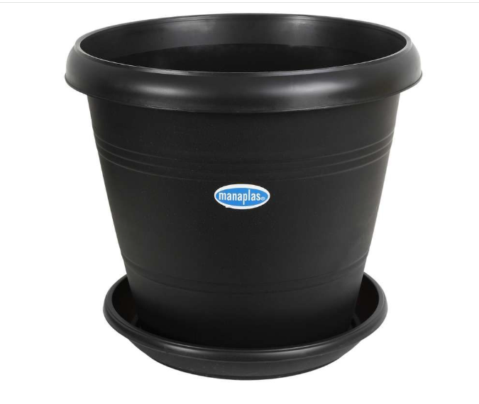 MATERO MANAPLAS ELEGANCE C/PLATO NEGRO 25CM