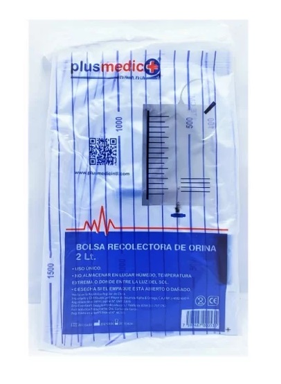 BOLSA RECOLECTORA DE ORINA 2000ML PLUSMEDIC