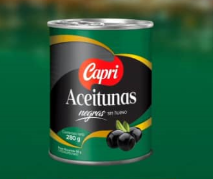 ACEITUNA CAPRI 280GR NEGRA S/H