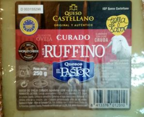 QUESO CASTELLANO 250GR CURADO RUFFINO