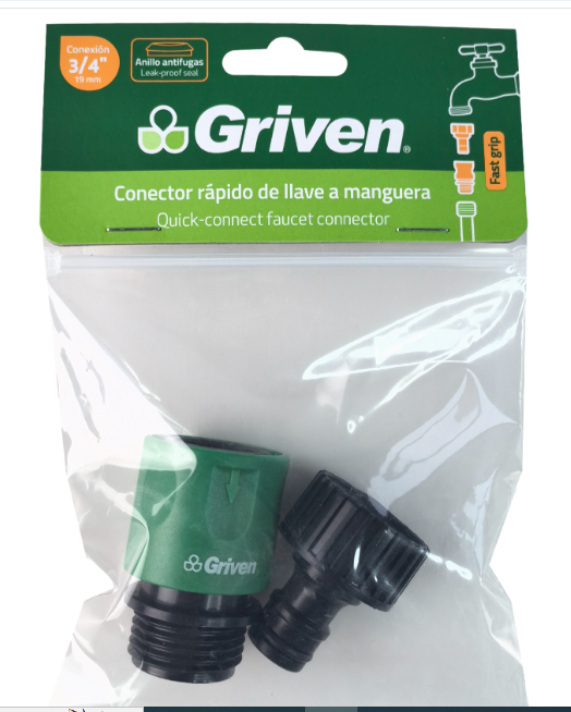 CONECTOR GRIVEN MACHO 2UND RAPIDO P/LLAVE MANGUERA