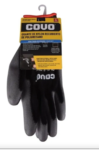 GUANTE POLIURETANO COVO ANTICORTE NEGRO PAR