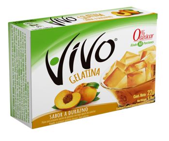 GELATINA VIVO 22GR DURAZNO SIN AZUCAR