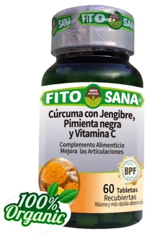 CURCUMA JENGIBRE PIMIENTA VIT C X 60TABL FITOSANA
