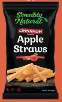 SNACK SENSIBLY NATURAL 85GR APPLE STRAWS