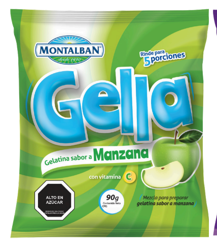 GELATINA GELLA 90GR MANZANA