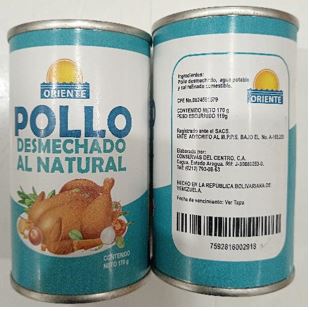 POLLO DESMECHADO ORIENTE 170GR NATURAL