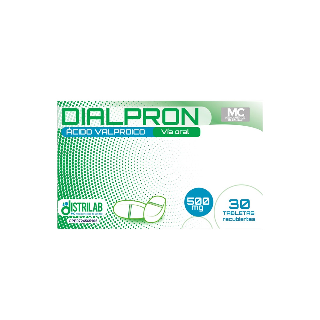 DIALPRON 500MG X 30TABL AC VALPROICO DISTRILAB